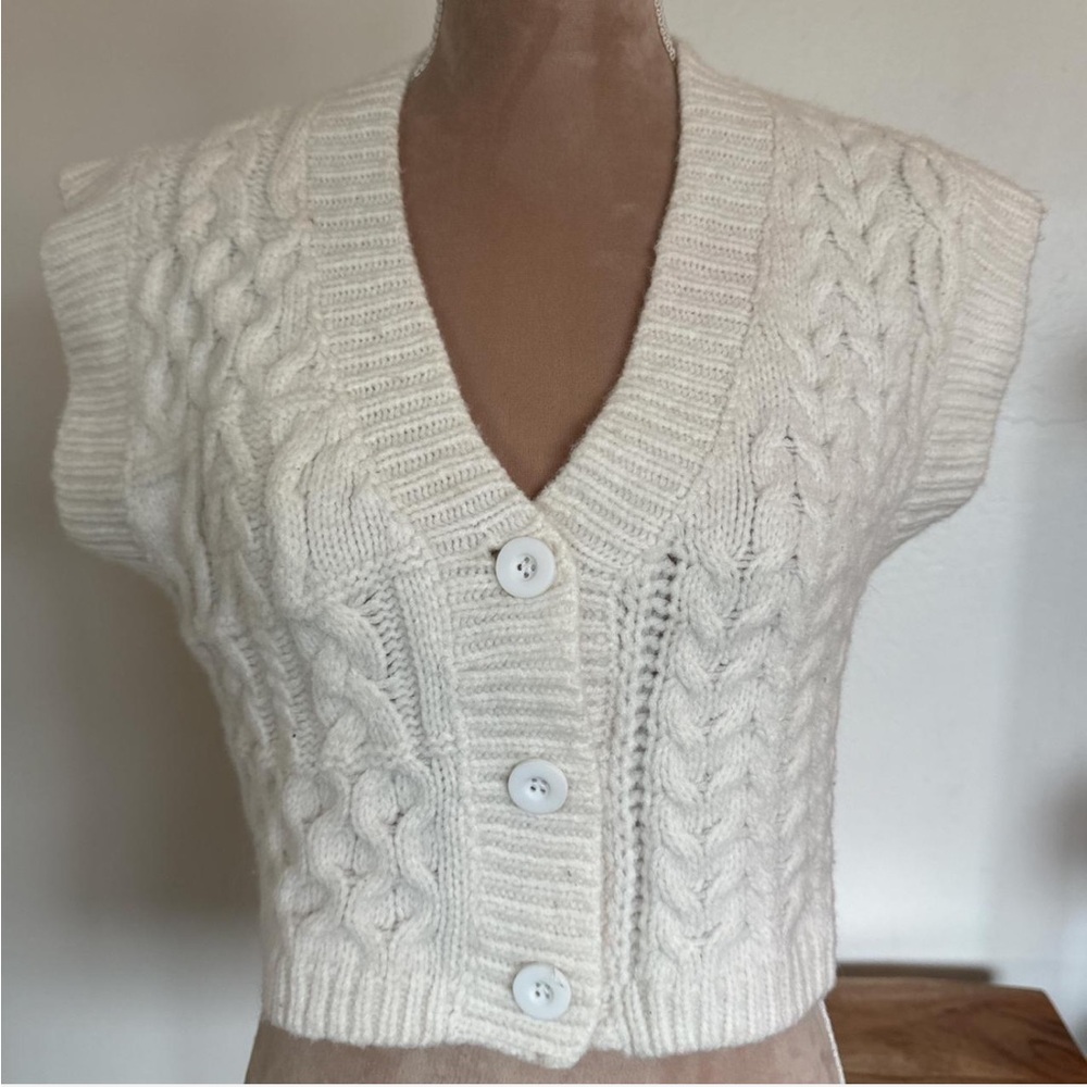 Nasty Gal white knit vest